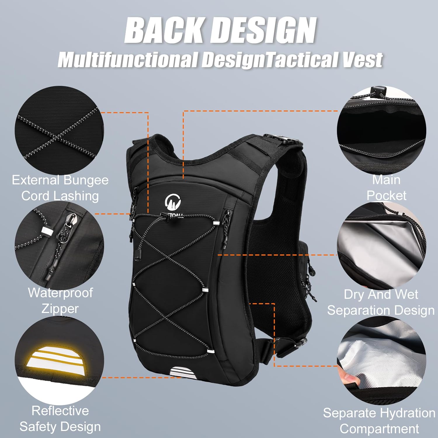 Running Vest Backpack With Water Bag