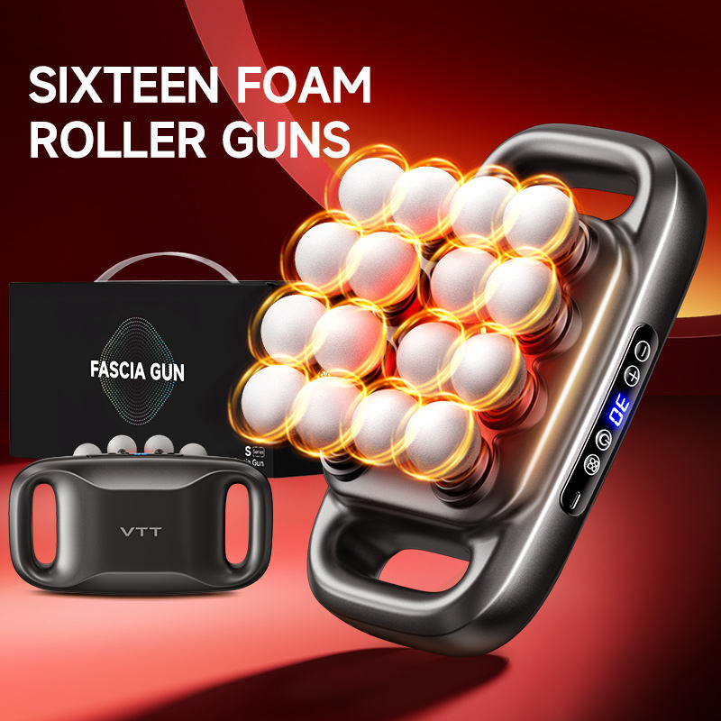 Hand held Deep Tissue Muscle Massager with 16 Heads