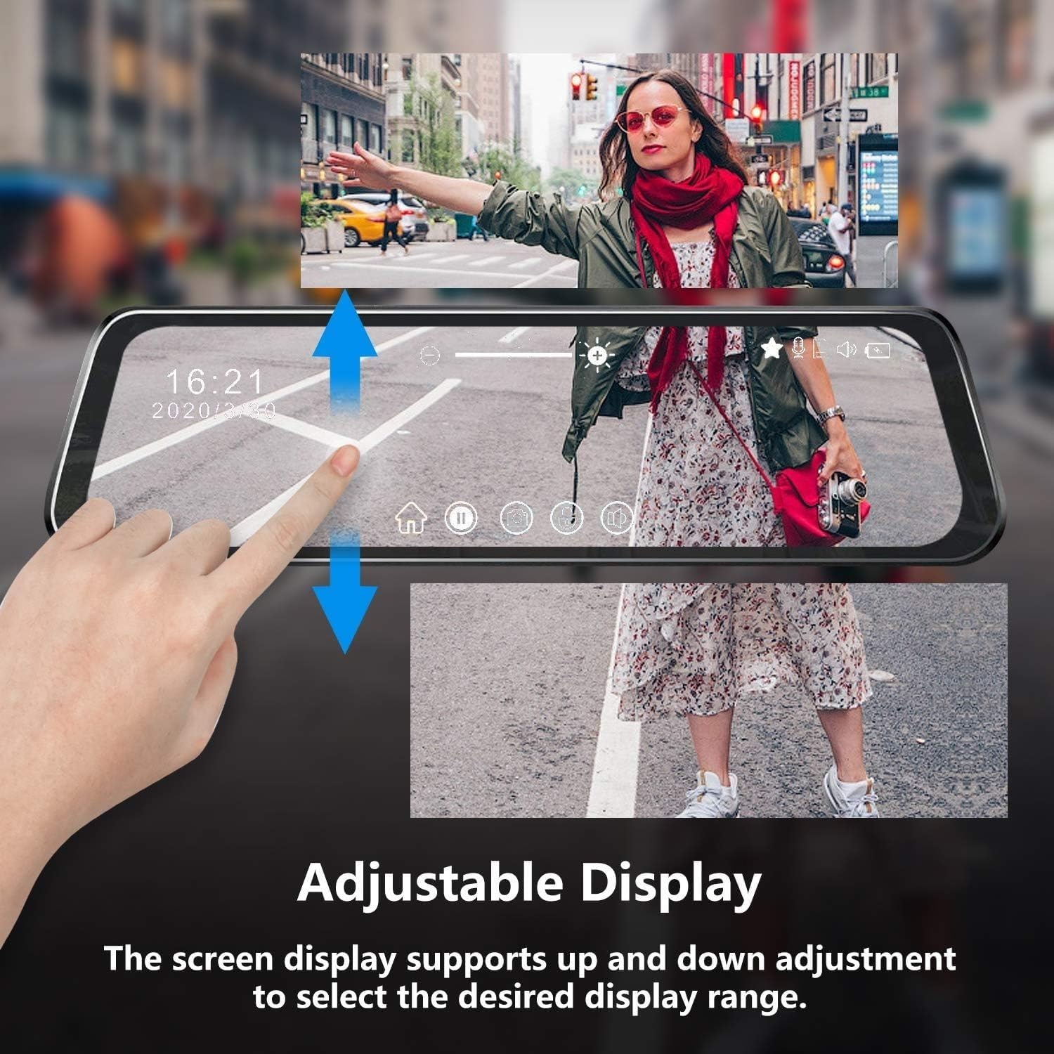 Dual Lens Dash Camera Mirror